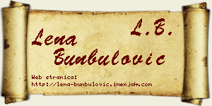 Lena Bunbulović vizit kartica